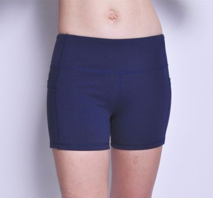 Wholesale 4 way stretch shorts with pocket womens running shorts