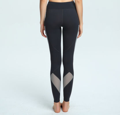 Wholesale unique nylon spandex mesh panel tights woman leggings