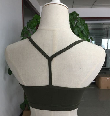 Wholesale spaghetti strap Y back yoga bra custom fitness ladies sports bra