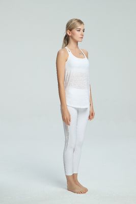 Wholesale activewear strappy back custom ladies tank top with bra