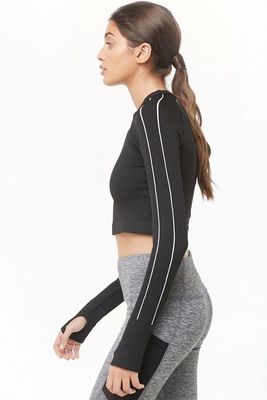 Active wear women new design long sleeve fitness wear crop top