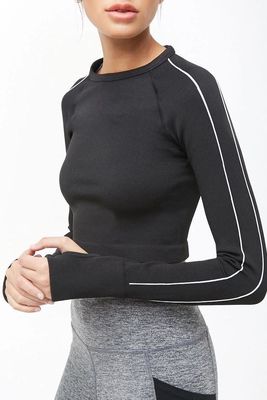 Active wear women new design long sleeve fitness wear crop top