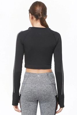 Active wear women new design long sleeve fitness wear crop top