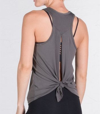 Nylon spandex fitness gym tops women sleeveless workout shirt