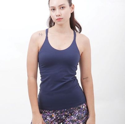 Fashion yoga gym ladies sexy cross back tank top yoga fashion wear