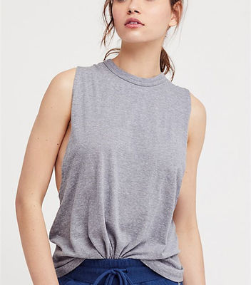 women white color tank loose fit wholesale plain white tank top