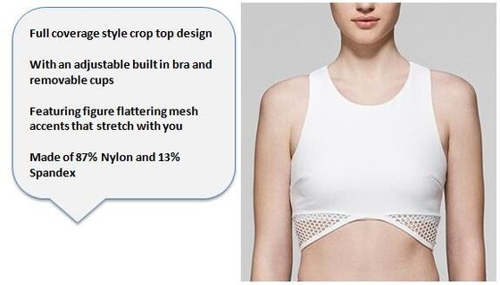women gym crop top breathable wicking crop tops gym women