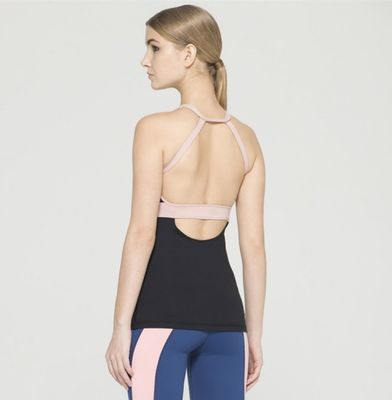 High quality nylon performed backless yoga tank tops