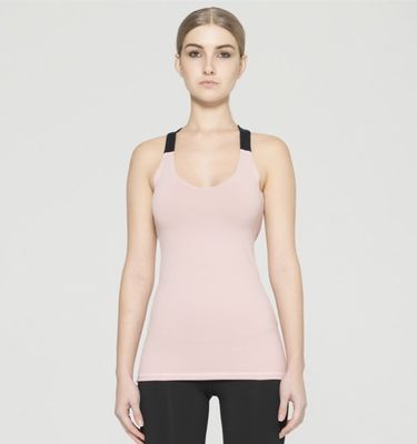 New design wholesale gym tank top back cut out detail gym apparel