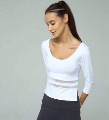 Wholesale mesh panel yoga tank top fitness