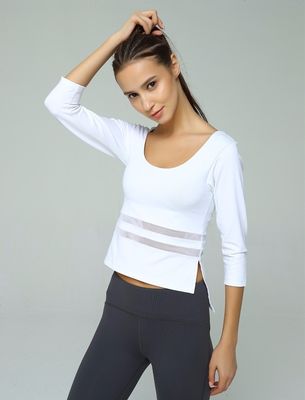 Wholesale mesh panel yoga tank top fitness