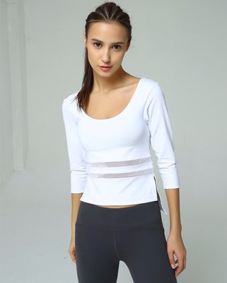 Wholesale mesh panel yoga tank top fitness