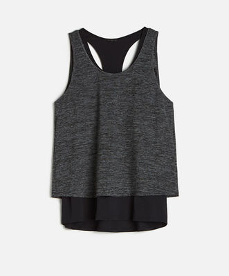Wholesale workout two layer women tank top gym