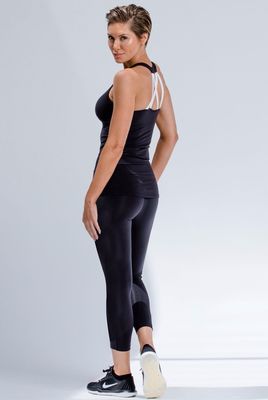 High quality yoga top with cross back design ladies yoga tank tops