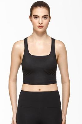 Wholesale mesh panel fitness gym custom tank top