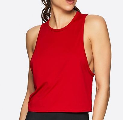 OEM customized yoga top with sexy mesh detail custom tank top