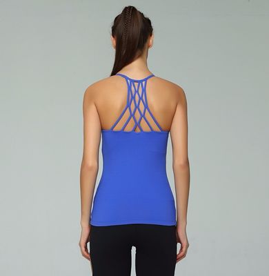 Gym top with back strappy backless sexy gym wear yoga tank top