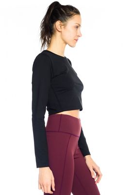 New design wholesalelong sleeve crop top gym