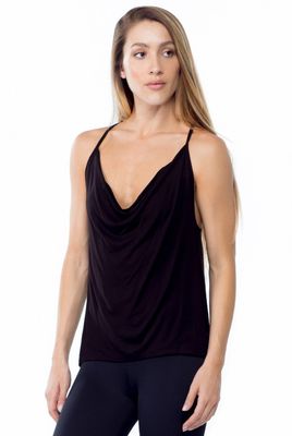 Fancy deep neckline sexy gym tank top singlet