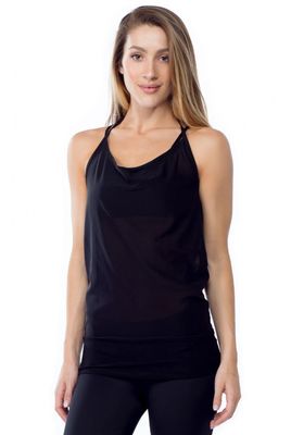 Fancy deep neckline sexy gym tank top singlet