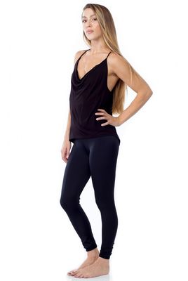 Fancy deep neckline sexy gym tank top singlet