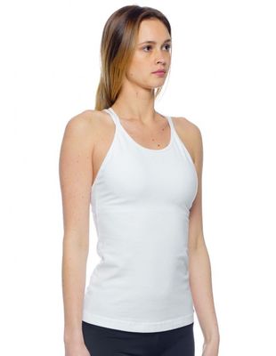 Custom logo cross back plain women tank top gym