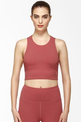 With removable paddings fitness crop top dry fit fitness tank top