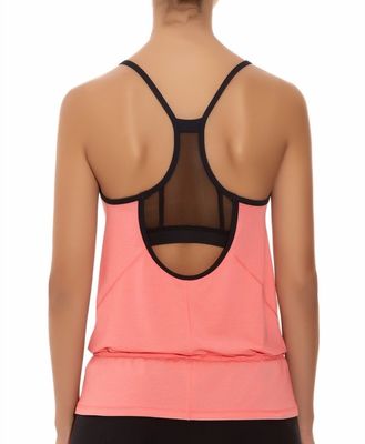 Wholesale long elastic drawstring womens tank tops workout
