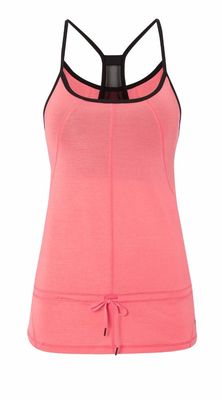 Wholesale long elastic drawstring womens tank tops workout