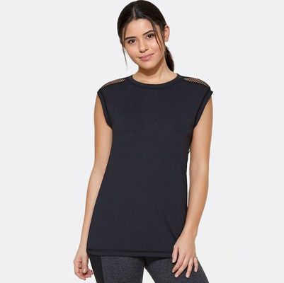 Cheap tank top with sexy mesh back hot girls sexy tank top