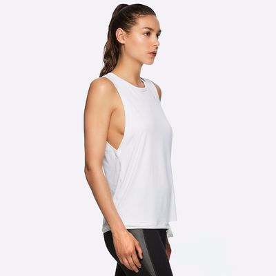 High quality slash detail gym top dry fit athletic tank top