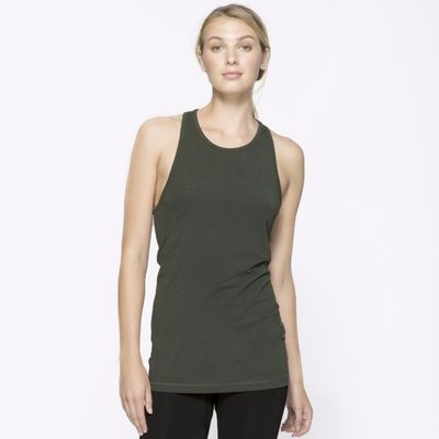 OEM customized sexy mesh back gym top custom running top