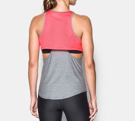 Unique mesh customized gym top breathable custom gym tank top