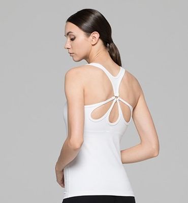 High quality unique top back cut out detail gym sleeveless tank top