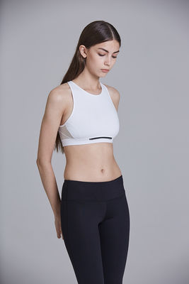 Customized unique zip separated top sexy open back custom gym tank top