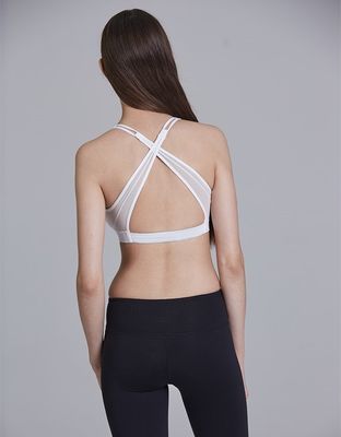 Customized unique zip separated top sexy open back custom gym tank top