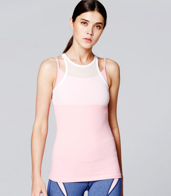 OEM customized gym top front mesh decorated custom gym tank top