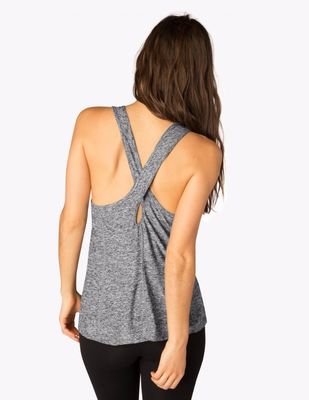 New design back keyhole gym women loose tank top