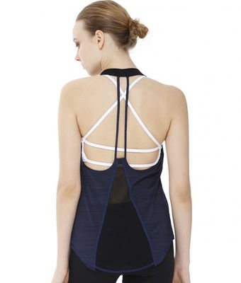 women active top loose fitted breathable mesh custom active tank top