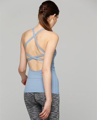 white color fitness top nylon spandex white fitness clothes