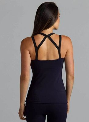 Cheap wholesale tank top front sexy mesh decorated cheap ladies yoga tank top