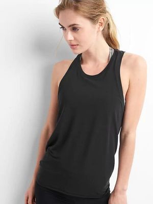 Wholesale crew neck back knot custom active tank top