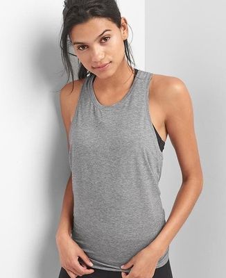 Wholesale crew neck back knot custom active tank top