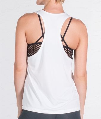 Racerback design yoga tank top four way stretch custom made yoga tank tops