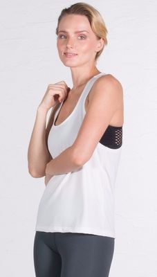 Racerback design yoga tank top four way stretch custom made yoga tank tops