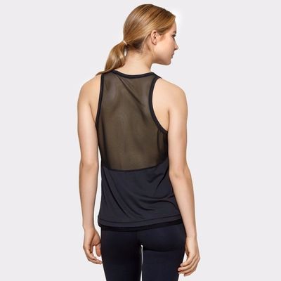 New style cheap tank top with back mesh detail cheap ladies yoga tank top