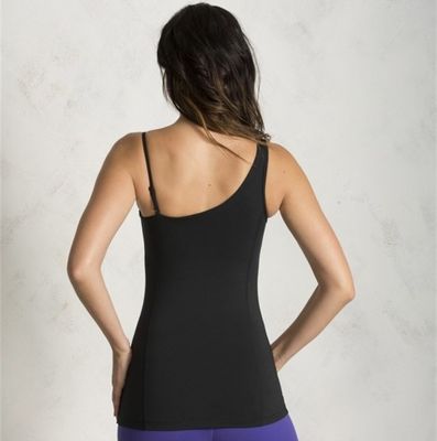 Fashionable OEM customized cheap top with one shoulder activewear tank top