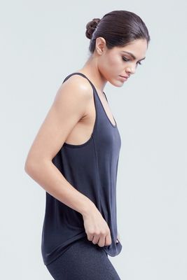 High quality cheap tank top with crisscross mesh detail back cheap gym tank top