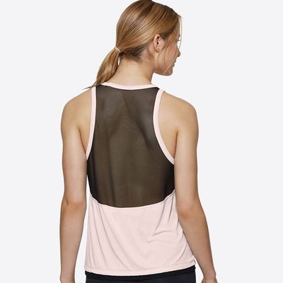 High quality customized tank top sexy back mesh decorated custom tank top