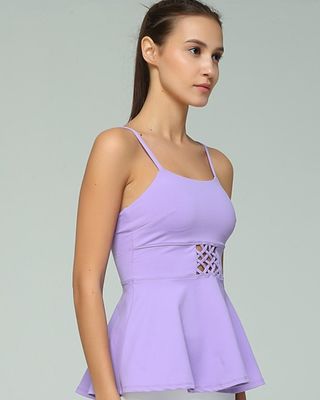 Sexy front criss cross tank top girls cute tank top with cross